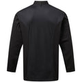 Black - Side - Premier Mens Coolchecker Long-Sleeved Chef Jacket