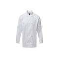 White - Front - Premier Mens Coolchecker Long-Sleeved Chef Jacket