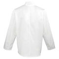 White - Back - Premier Mens Coolchecker Long-Sleeved Chef Jacket