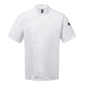 White - Front - Premier Unisex Adult Short-Sleeved Chef Jacket
