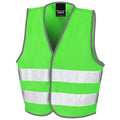 Lime Green - Front - Result Childrens-Kids Enhanced Hi-Vis Vest