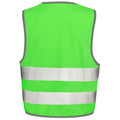 Lime Green - Back - Result Childrens-Kids Enhanced Hi-Vis Vest