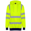 Yellow-Navy - Front - PRO RTX Mens High-Vis Hoodie