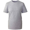 Grey - Front - Anthem Mens Marl Organic T-Shirt