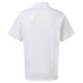 White - Back - Premier Unisex Adult Coolchecker Short-Sleeved Chef Jacket