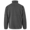 Grey - Back - Result Genuine Recycled Mens Micro Zip Neck Fleece