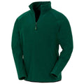 Forest Green - Front - Result Genuine Recycled Mens Micro Zip Neck Fleece