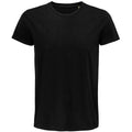 Deep Black - Front - SOLS Unisex Adult Pioneer Organic T-Shirt
