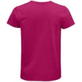 Fuchsia - Front - SOLS Unisex Adult Pioneer Organic T-Shirt