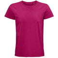 Fuchsia - Back - SOLS Unisex Adult Pioneer Organic T-Shirt