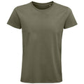 Khaki - Front - SOLS Unisex Adult Pioneer Organic T-Shirt