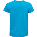 Aqua Blue - Back - SOLS Unisex Adult Pioneer Organic T-Shirt