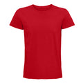 Bright Red - Front - SOLS Unisex Adult Pioneer Organic T-Shirt