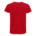 Bright Red - Back - SOLS Unisex Adult Pioneer Organic T-Shirt