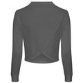 Iron Grey - Back - Awdis Womens-Ladies Cross Back Cool Long-Sleeved T-Shirt
