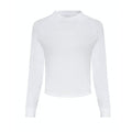 Arctic White - Front - Awdis Womens-Ladies Cross Back Cool Long-Sleeved T-Shirt