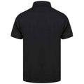 Black - Side - Henbury Mens Piqu Polo Shirt