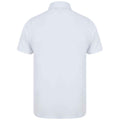 White - Back - Henbury Mens Piqu Polo Shirt