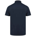 Navy - Back - Henbury Mens Piqu Polo Shirt
