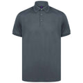 Charcoal - Front - Henbury Mens Piqu Polo Shirt
