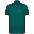 Bottle Green - Front - Henbury Mens Piqu Polo Shirt