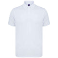 White - Front - Henbury Mens Piqu Polo Shirt