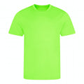Electric Green - Front - AWDis Cool Unisex Adult Recycled T-Shirt