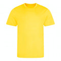 Sun Yellow - Front - AWDis Cool Unisex Adult Recycled T-Shirt
