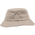 Khaki - Front - Flexfit Cotton Twill Bucket Hat
