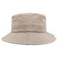 Khaki - Back - Flexfit Cotton Twill Bucket Hat