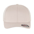 Stone-Silver - Front - Flexfit Wooly Combed Cap