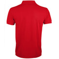 Red - Side - SOLs Mens Prime Pique Plain Short Sleeve Polo Shirt
