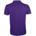 Dark Purple - Side - SOLs Mens Prime Pique Plain Short Sleeve Polo Shirt