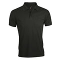 Dark Grey - Front - SOLs Mens Prime Pique Plain Short Sleeve Polo Shirt