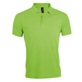 Apple Green - Front - SOLs Mens Prime Pique Plain Short Sleeve Polo Shirt