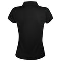 Black - Back - SOLs Womens-Ladies Prime Pique Polo Shirt