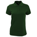 Bottle Green - Front - SOLs Womens-Ladies Prime Pique Polo Shirt