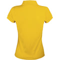 Gold - Back - SOLs Womens-Ladies Prime Pique Polo Shirt