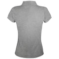 Grey Marl - Back - SOLs Womens-Ladies Prime Pique Polo Shirt
