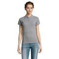Grey Marl - Side - SOLs Womens-Ladies Prime Pique Polo Shirt