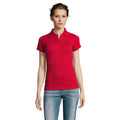 Red - Side - SOLs Womens-Ladies Prime Pique Polo Shirt