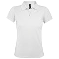 White - Front - SOLs Womens-Ladies Prime Pique Polo Shirt