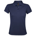 French Navy - Front - SOLs Womens-Ladies Prime Pique Polo Shirt