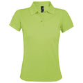 Apple Green - Front - SOLs Womens-Ladies Prime Pique Polo Shirt