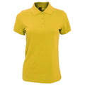 Gold - Front - SOLs Womens-Ladies Prime Pique Polo Shirt