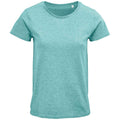 Light Green - Front - SOLS Womens-Ladies Crusader Heather Organic T-Shirt