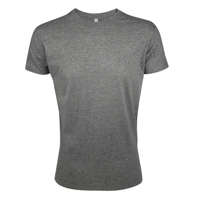 Grey Marl - Front - SOLS Mens Regent Slim Fit Short Sleeve T-Shirt