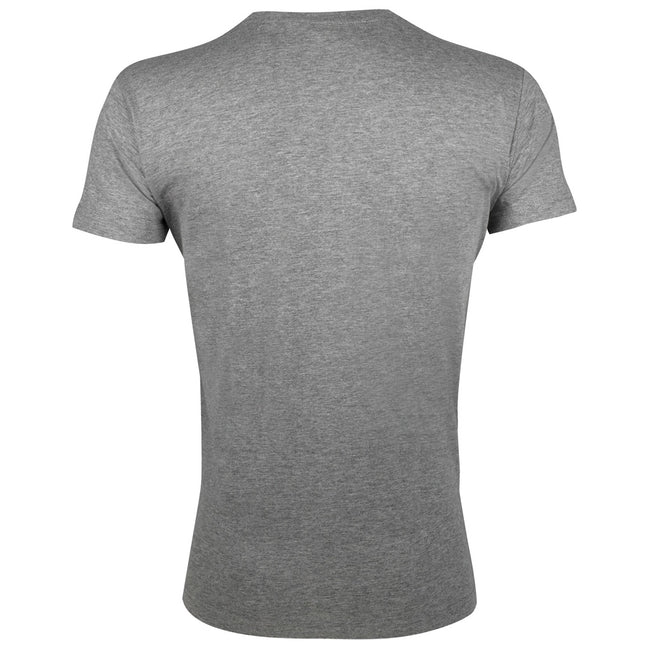 Grey Marl - Back - SOLS Mens Regent Slim Fit Short Sleeve T-Shirt