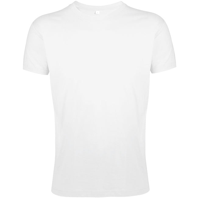 White - Front - SOLS Mens Regent Slim Fit Short Sleeve T-Shirt