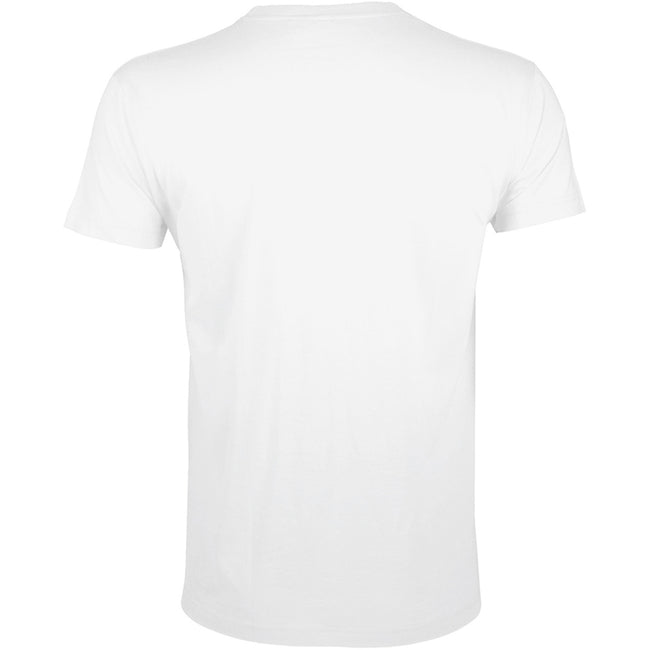 White - Back - SOLS Mens Regent Slim Fit Short Sleeve T-Shirt